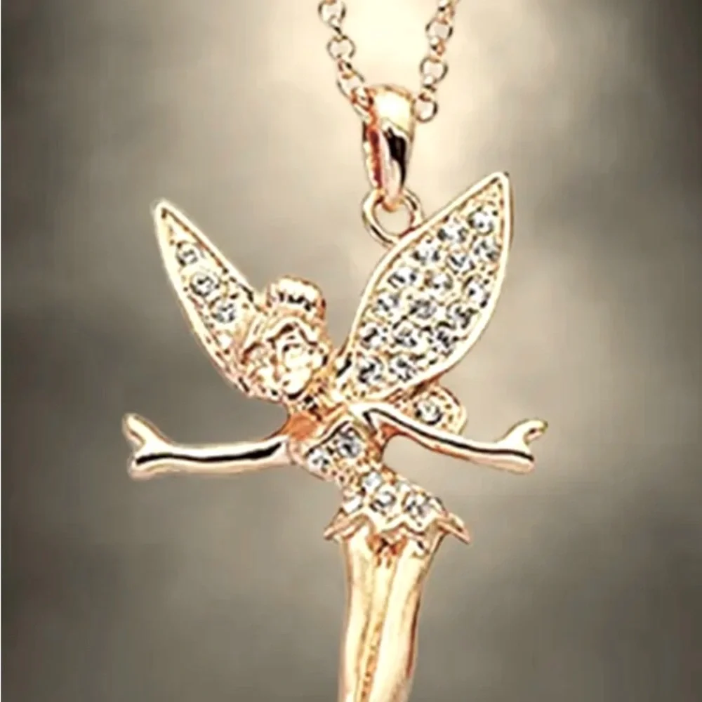 Tinkerbell Fairy Necklace Pendant NWT - Picture 1 of 4